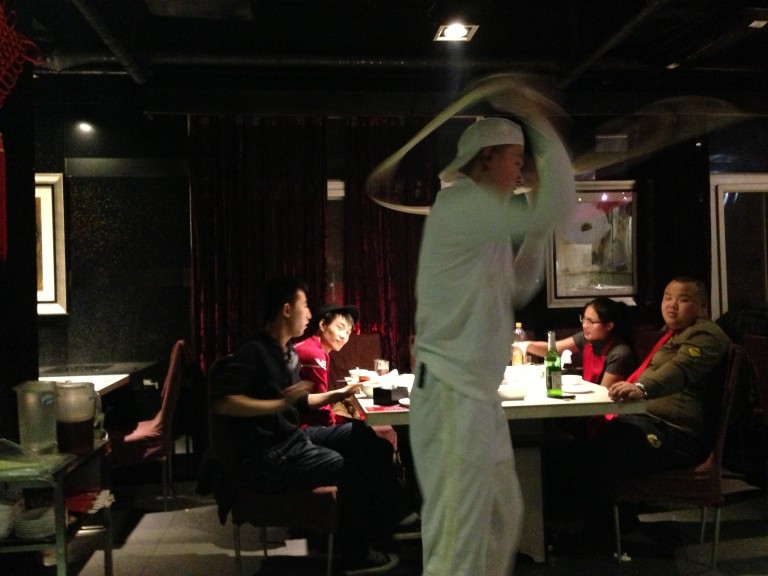 Special occasion noodle-pulling performance @ Haidilao.